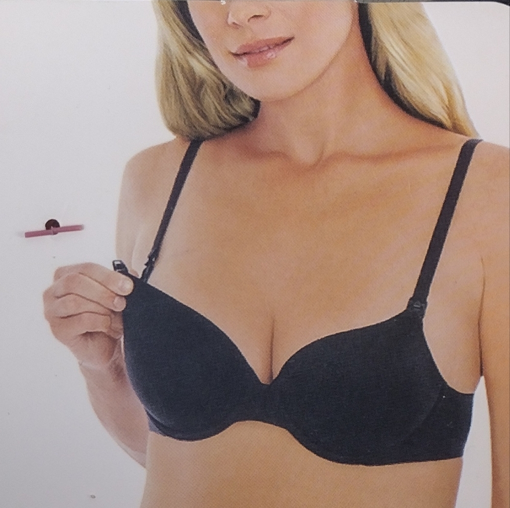 Black Nursing Bra with Adjustable Straps - Picture 4 of 5